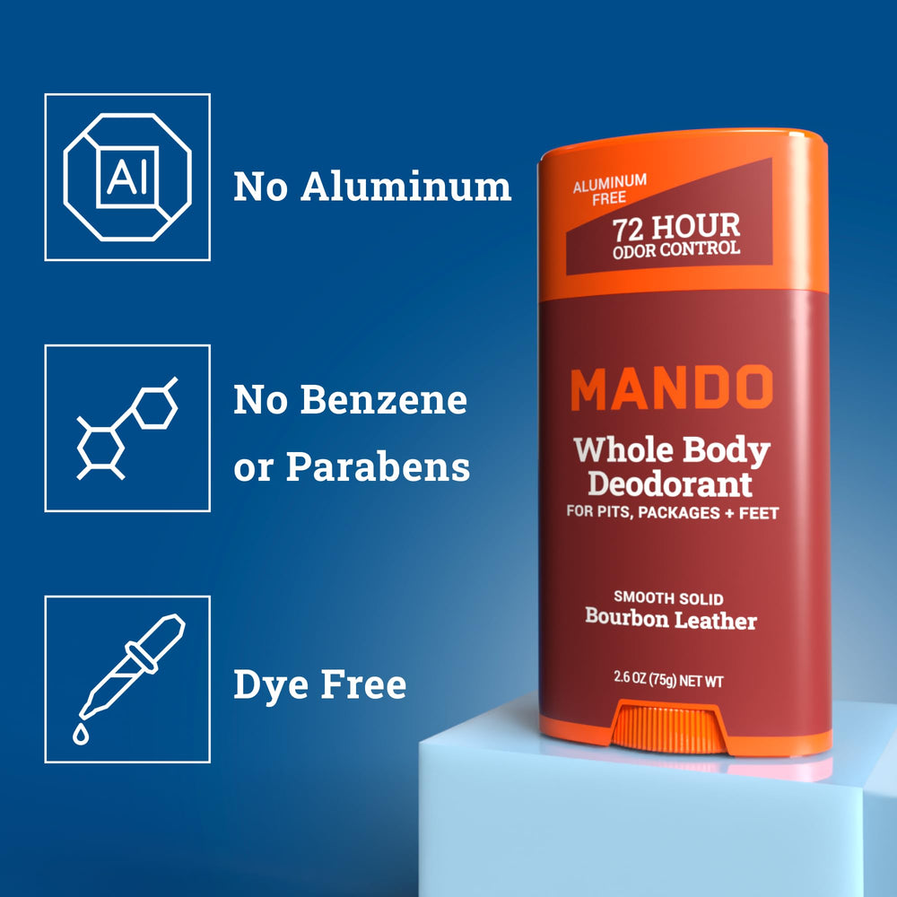 Mando Body Wash rich lather on face and body for cleansing.