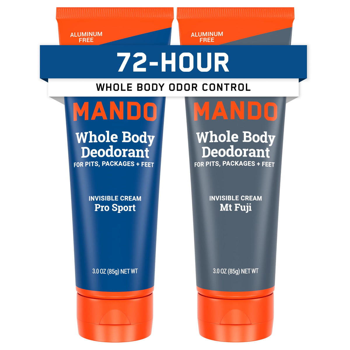 Mando Déodorant corp invisible – pack 2, pratique pour le sport et les déplacements