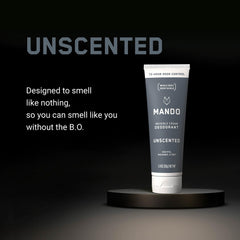 Mando Déodorant invisible bouteille-crème — application facile et contrôlée.