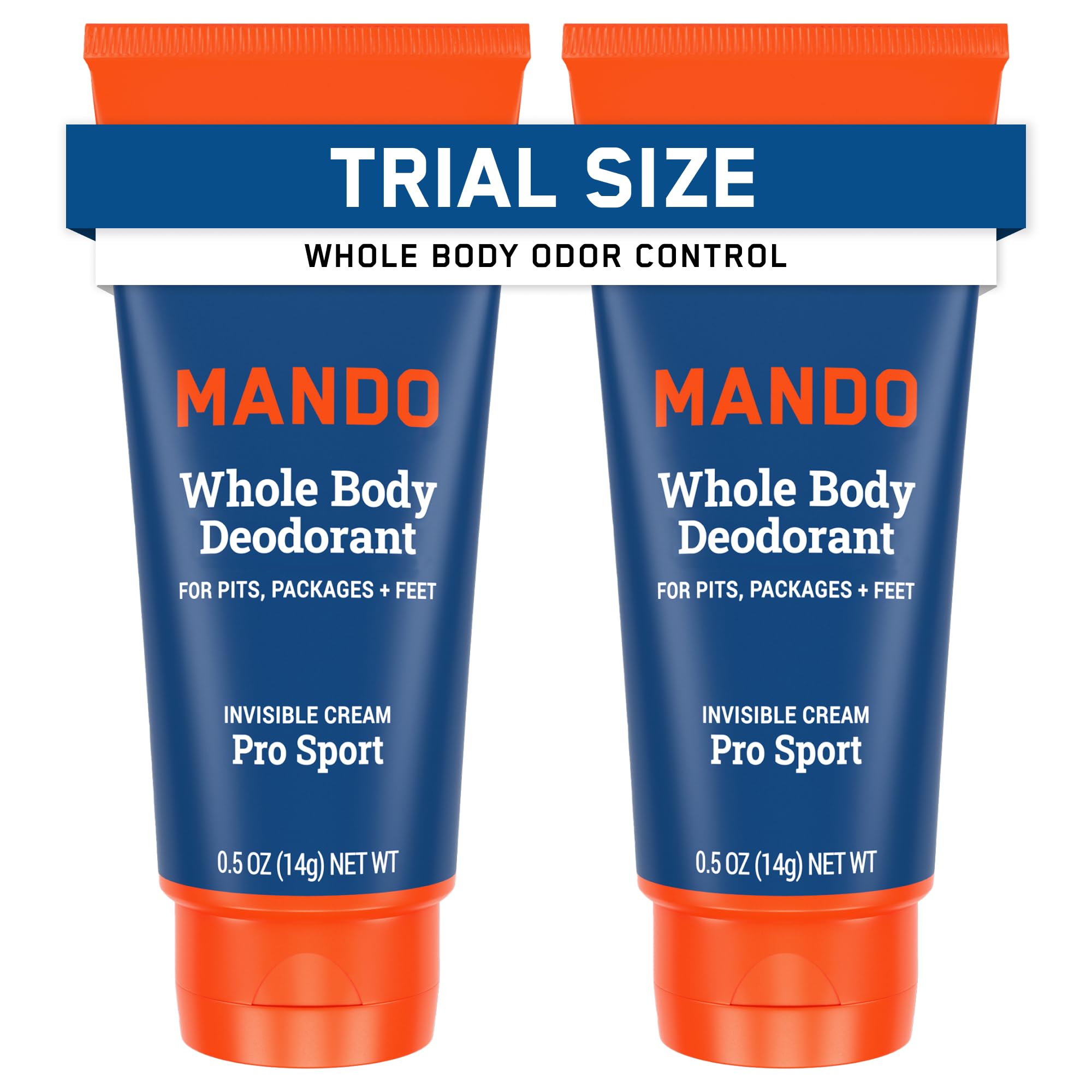 Mando déodorant corps emballage pratique pour voyage et usage quotidien.