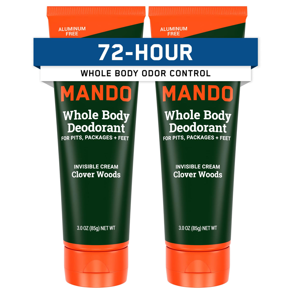 Mando déodorant homme crème invisible en tube 3oz, pack de 2, contrôle l’odeur.