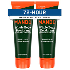Mando déodorant homme crème invisible en tube 3oz, pack de 2, contrôle l’odeur.