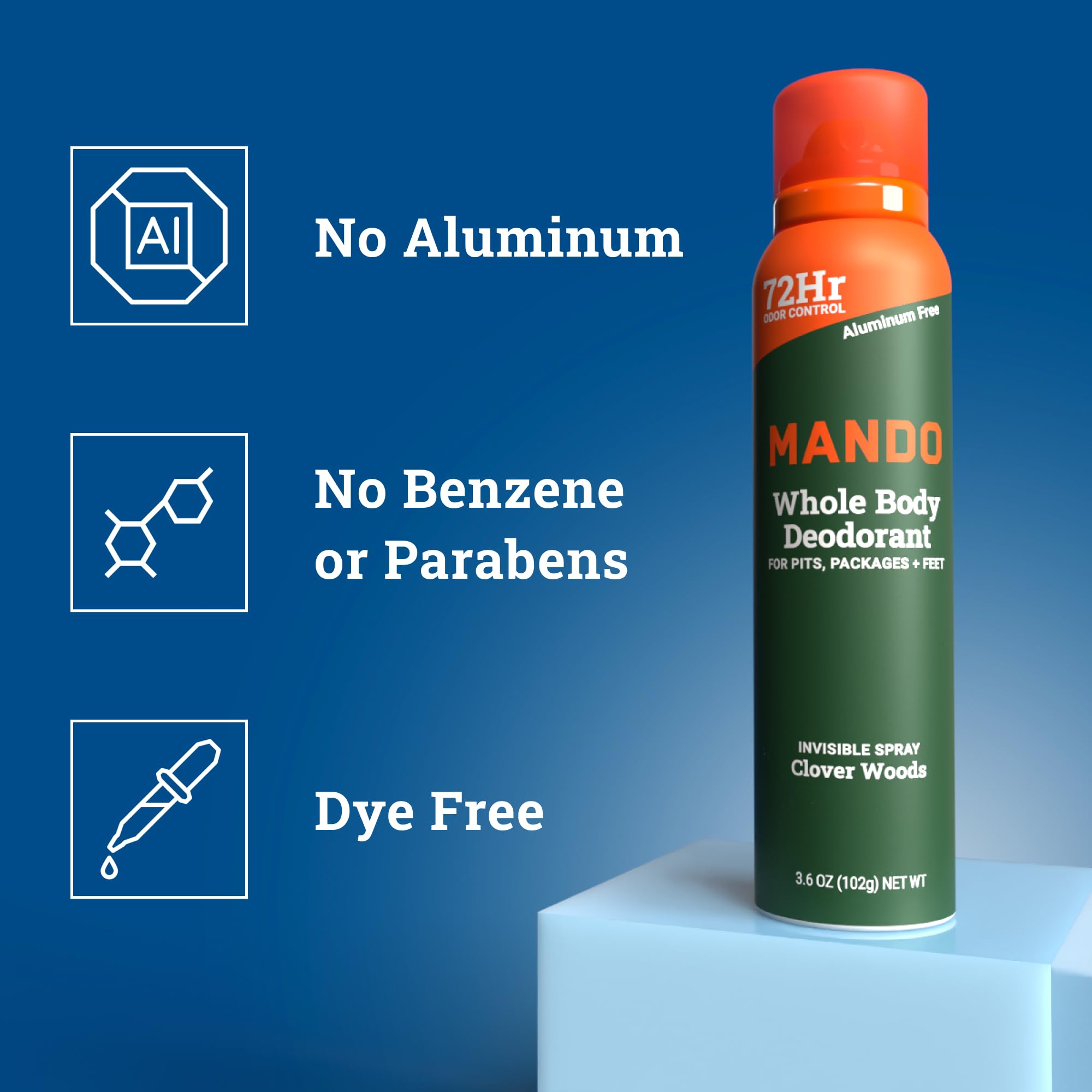 Mando Desodorisant sans traces sur vetements, vaporisation efficace