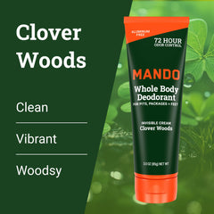 Mando emballage pack deux déodorant homme crème invisible pour le quotidien.