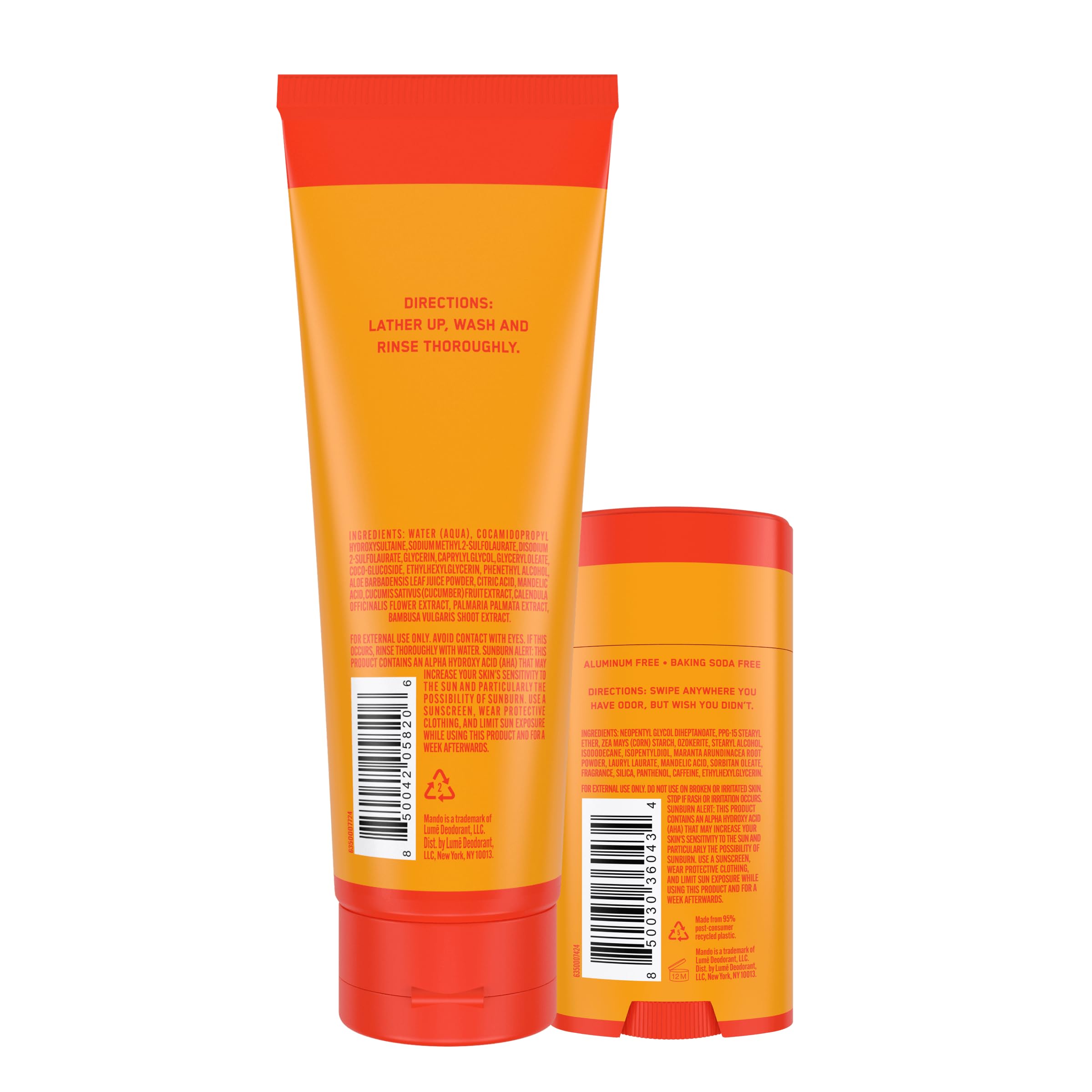 Mando gel douche acidifié — mousse riche, nettoyage efficace et maîtrise des odeurs sur tout le corps.