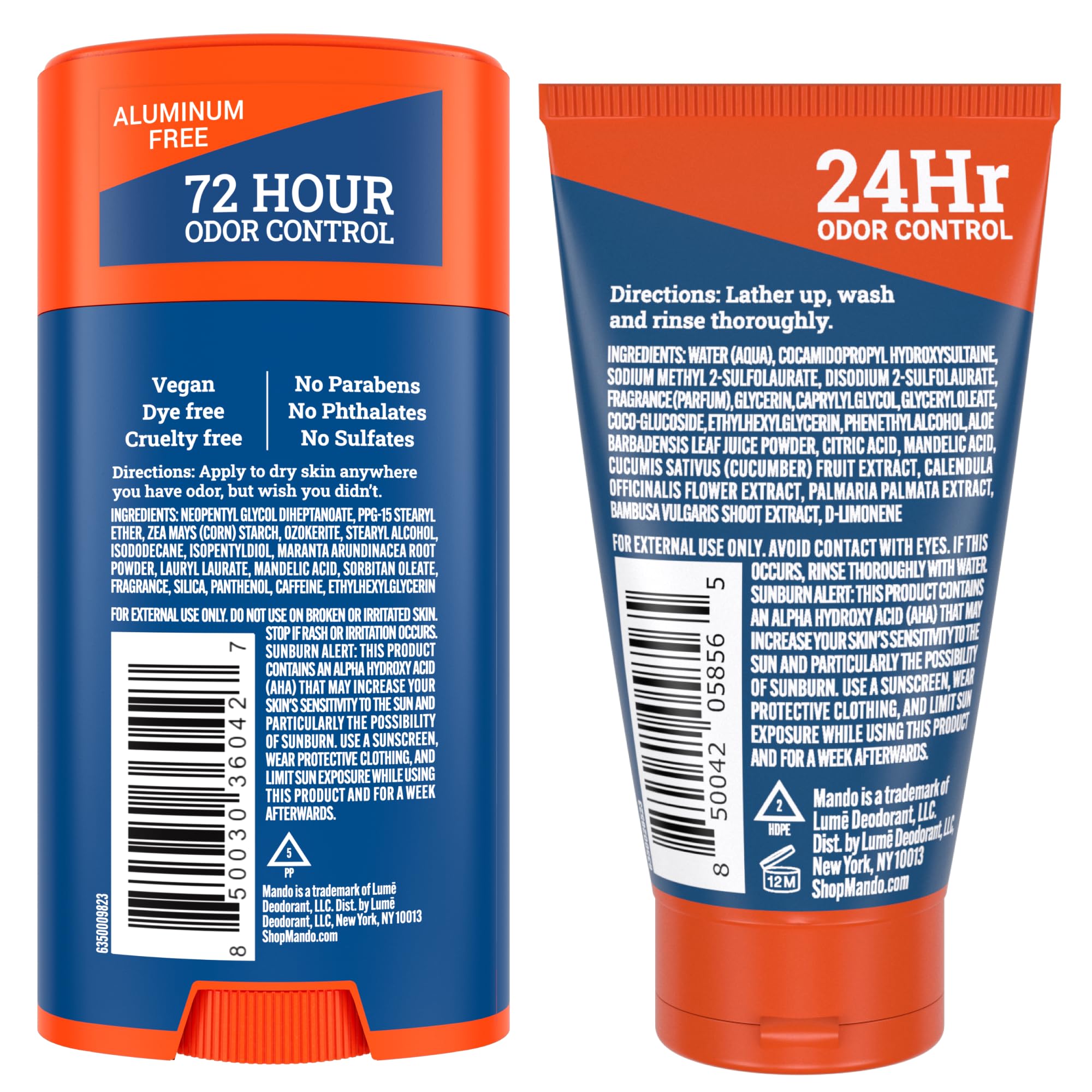 Mando gel-douche-acide-corps, nettoyage complet et fraîcheur durable.
