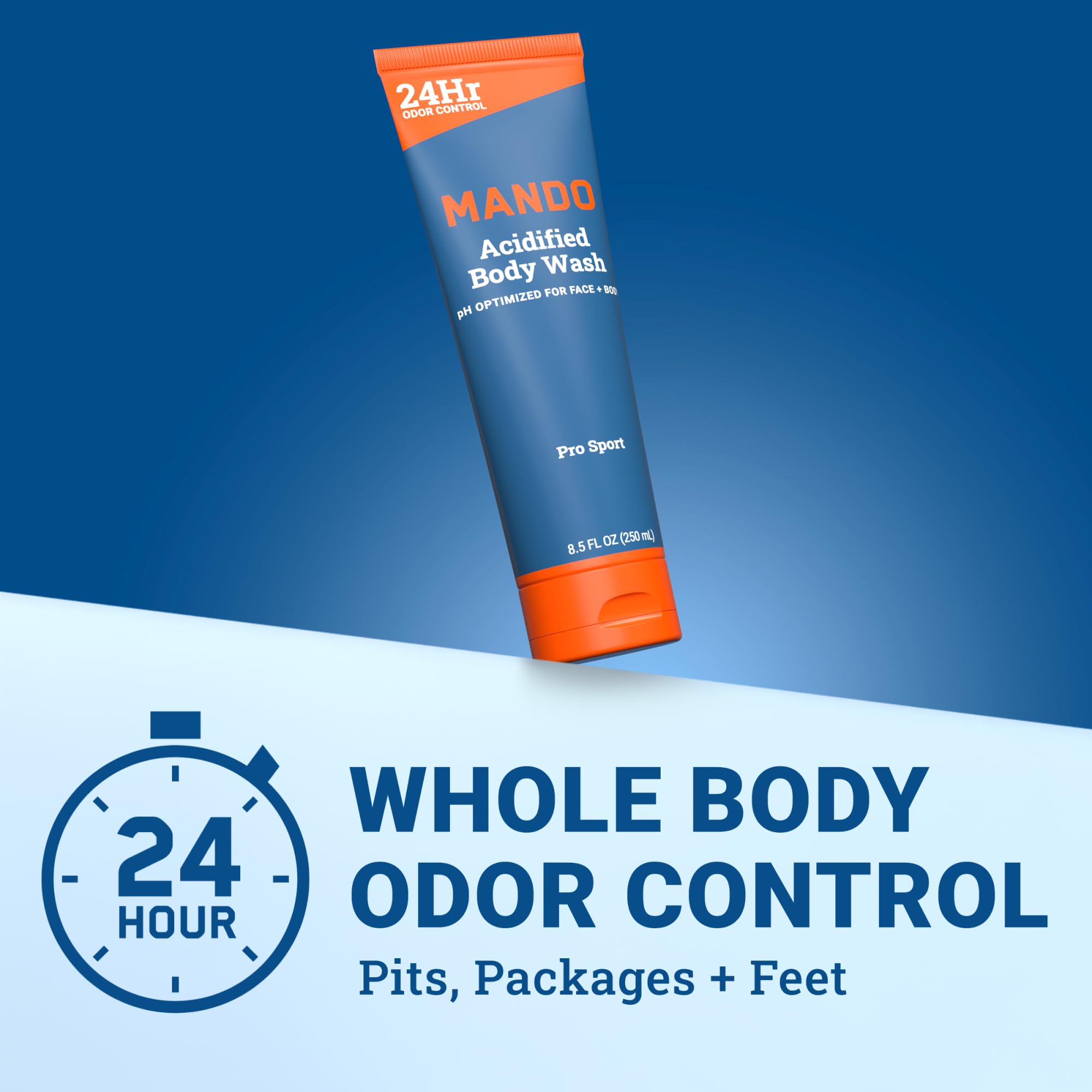 Texture crémeuse du Gel Douche Mando pour une application douce.