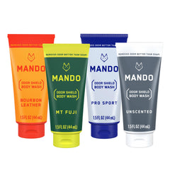 Flacon mando mini-douche Bourbon Cuir: fraîcheur longue durée après la douche.