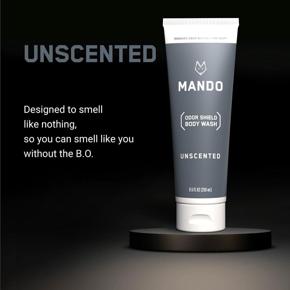 Mando Odor Shield uses Mandelic acid for gentle cleansing.