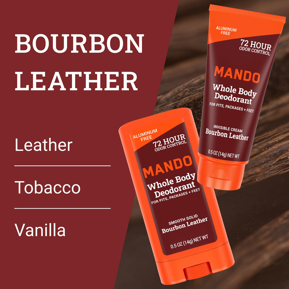 Senteur Bourbon Leather de Mando, parfum masculin durable et agréable.