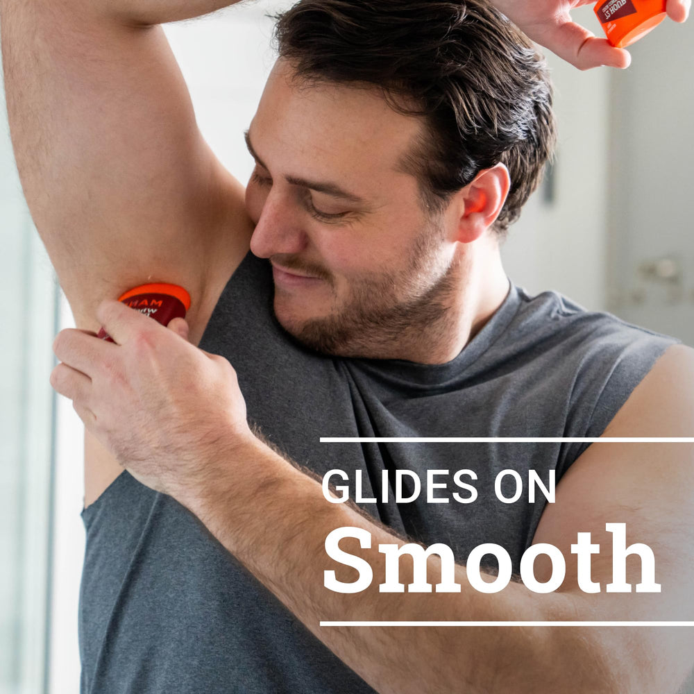 Mando Solid Stick glide-application image illustrating comfortable wear and coverage.