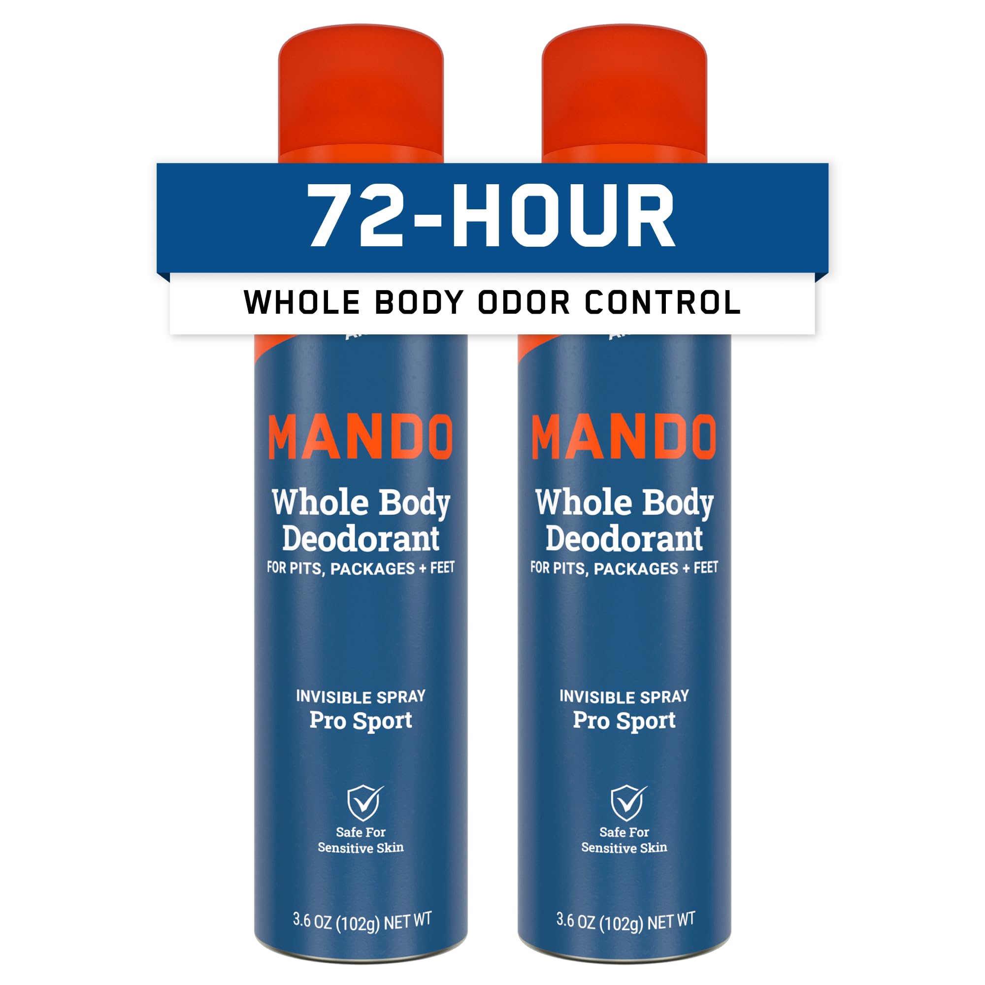 Mando spray invisible pour homme, flacon de 3,6 onces, protection discrète toute la journée.