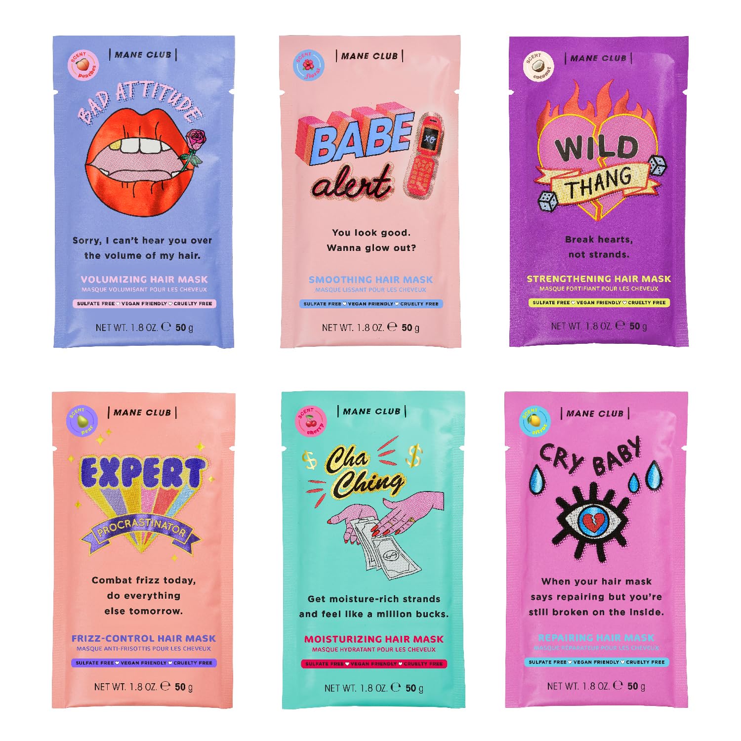 MANE CLUB Pack Découverte – bouteille d’après-conditionneur profond pour cheveux hydratés.