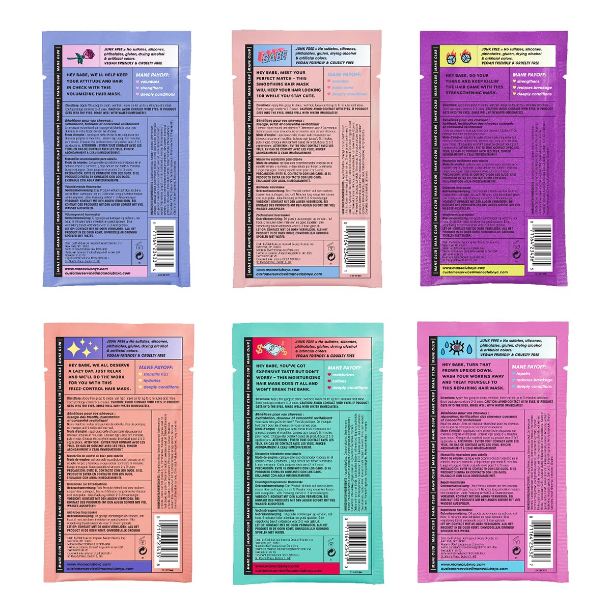 MANE CLUB Pack Découverte – convient à tous types de cheveux pour une douceur.
