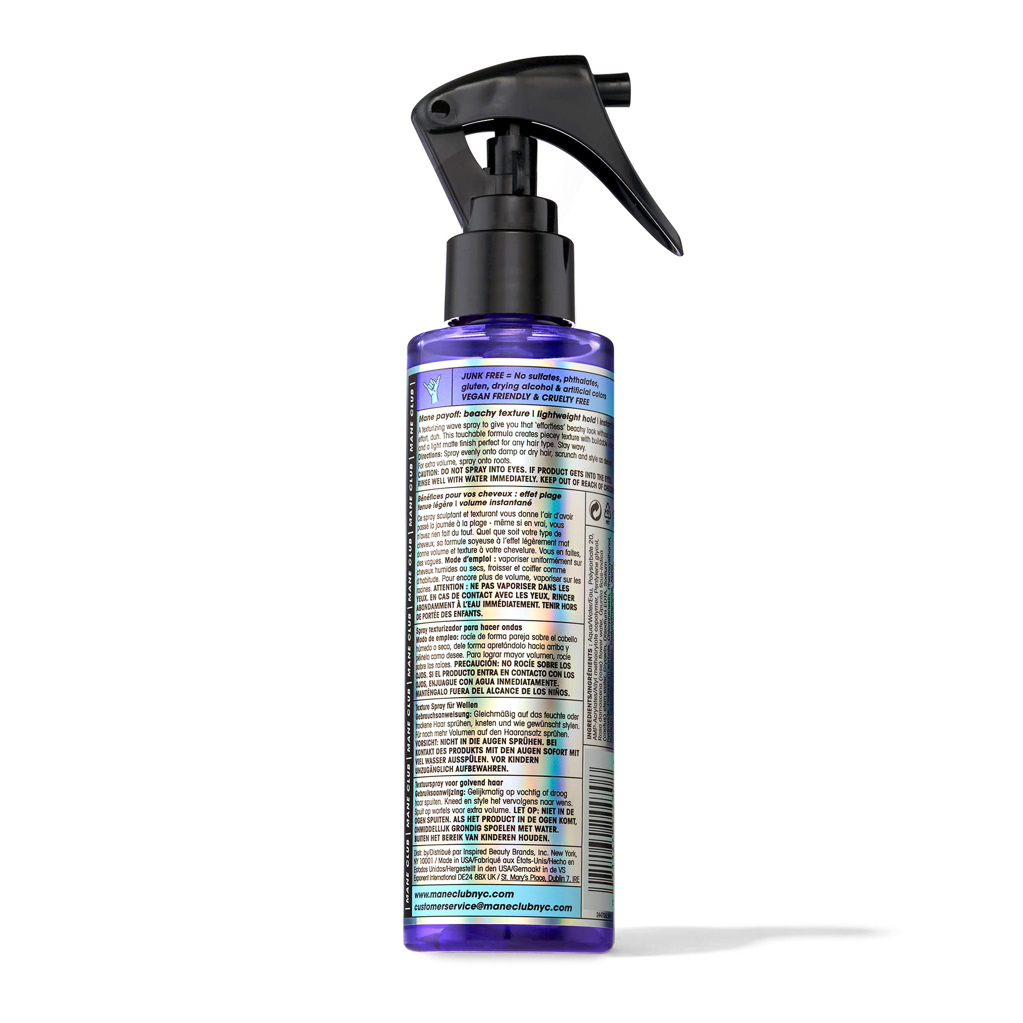MANE CLUB Wavy Baby Wave Texture Spray : démonstration d’application pour créer volume et texture.