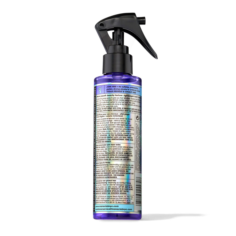 MANE CLUB Wavy Baby Wave Texture Spray : démonstration d’application pour créer volume et texture.