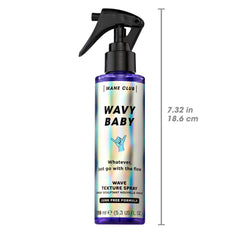 MANE CLUB Wavy Baby Wave Texture Spray : cheveux légèrement humides pour former des ondulations sur mesure.