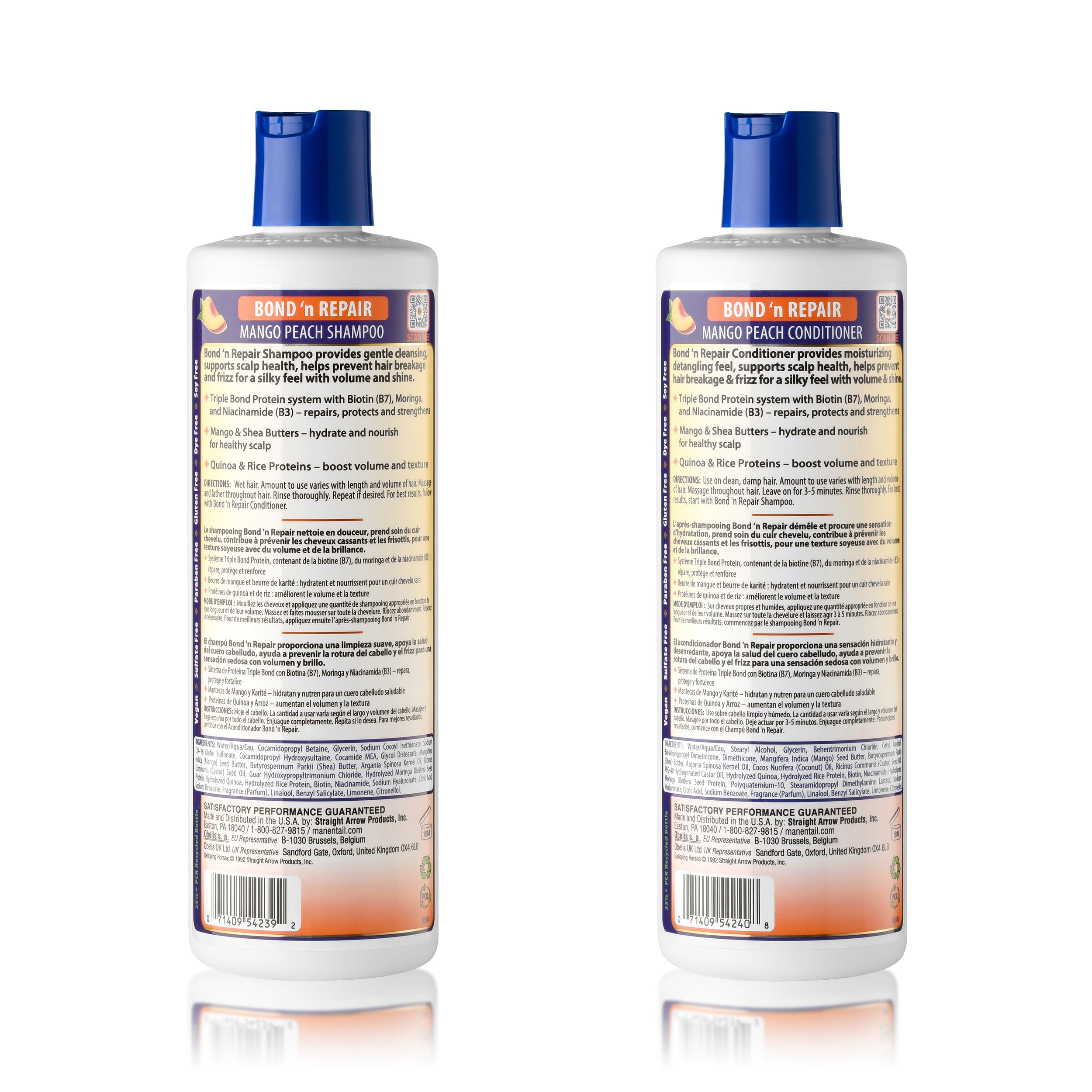 Mane 'n Tail Bond 'n Repair Conditioner pour cheveux bouclés, revitalisant et définition des boucles