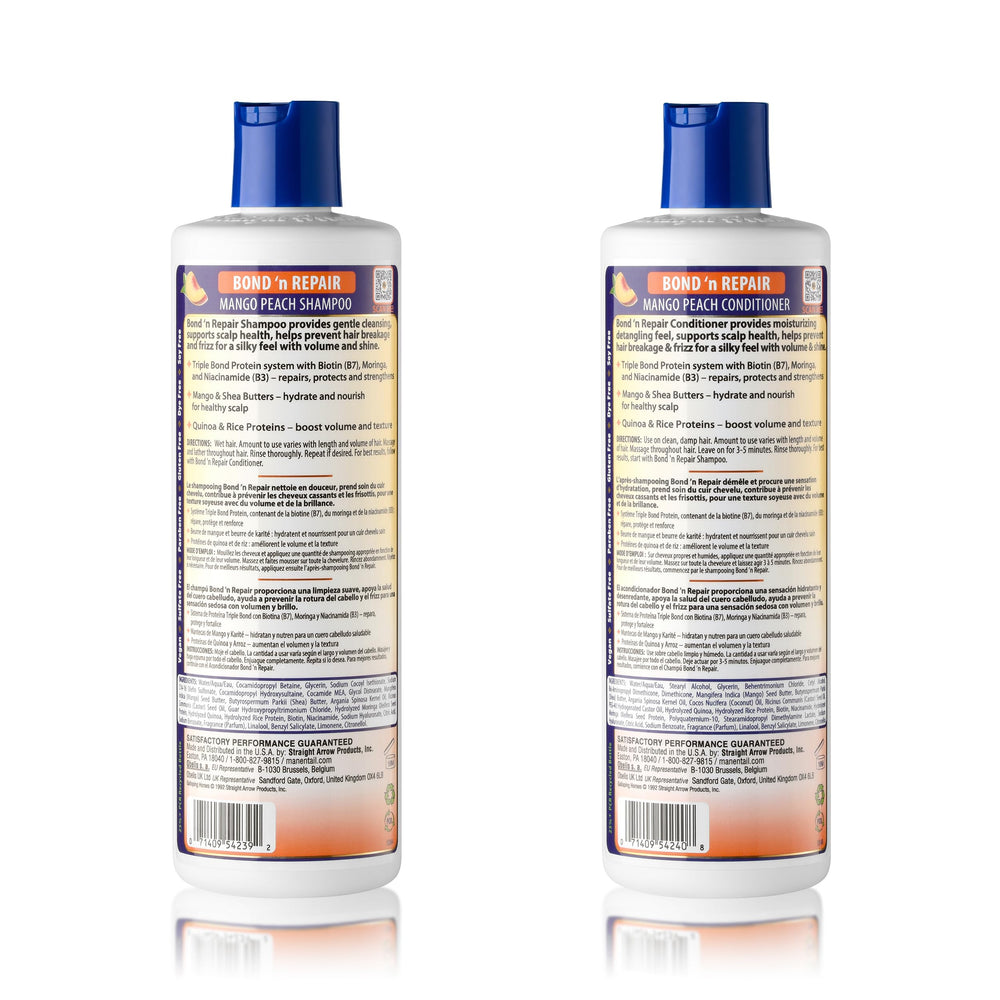 Mane 'n Tail Bond 'n Repair Conditioner pour cheveux bouclés, revitalisant et définition des boucles