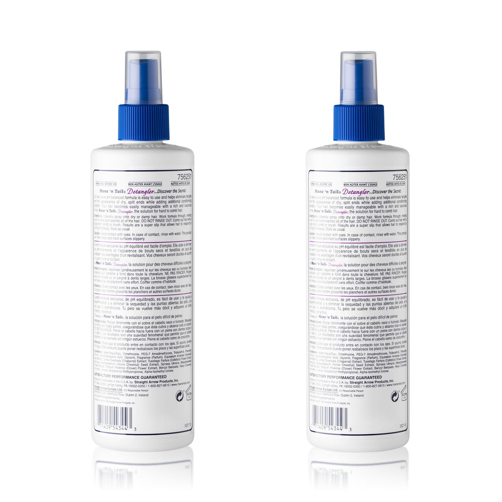 Mane 'n Tail Démêlant en spray, fleur-pomme, facilite l'application et apporte du volume.