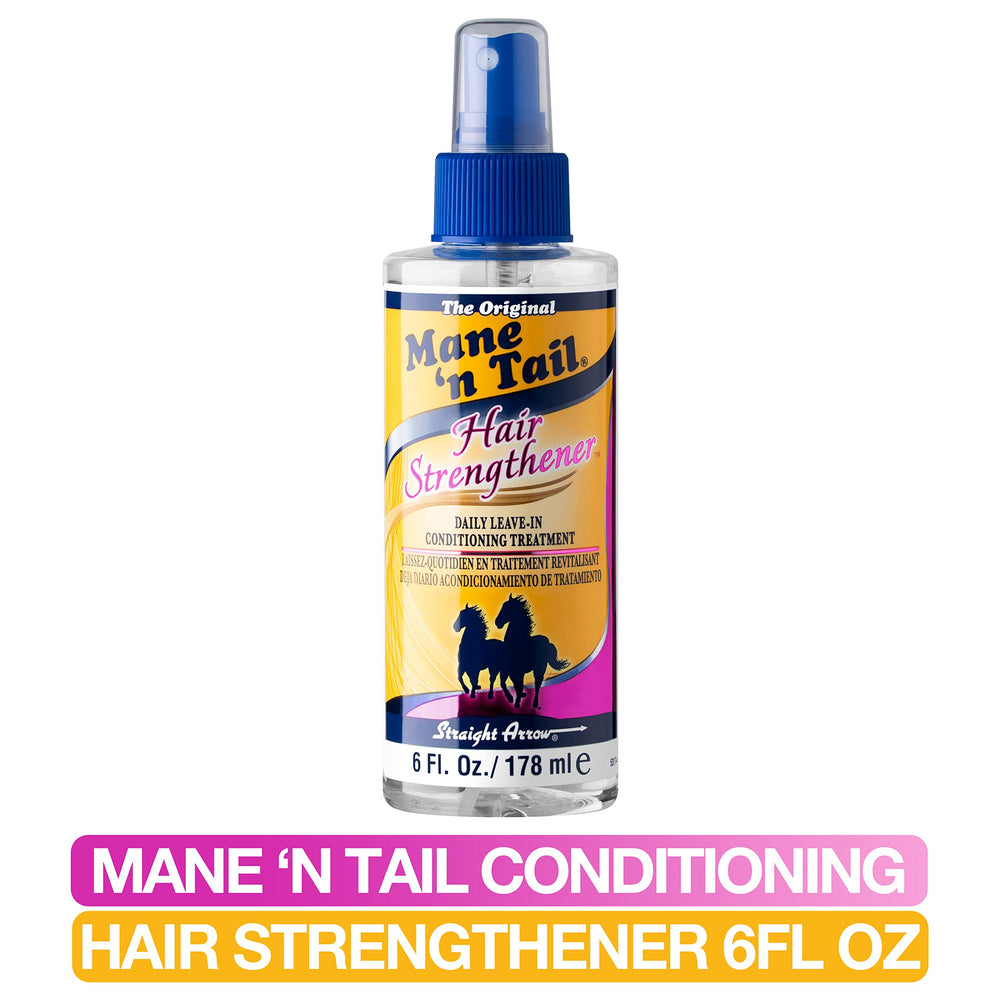 Mane 'n Tail ingrédients aloe keratine soie panthénol, soin nourrissant visible.
