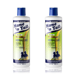 Bouteille de Shampoing Mane 'n Tail Herbal Gro fortifie et nourrit les cheveux.