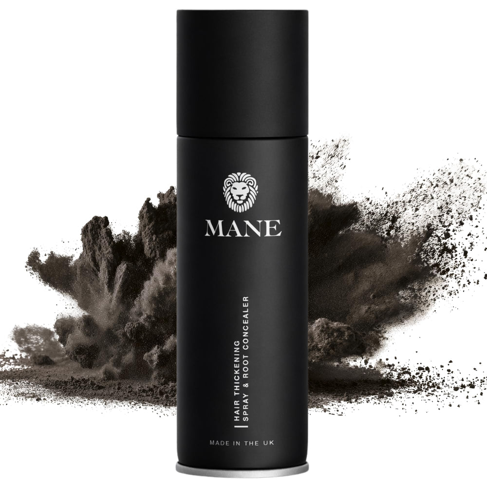 MANE Spray Épaississant Cheveux — Application instantanée pour camoufler les racines et gagner du volume.