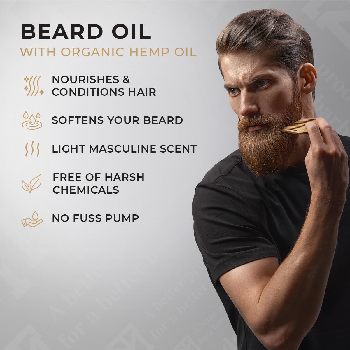 MANE TAME bouteille huile barbe ambre — pureté et protection facilité.