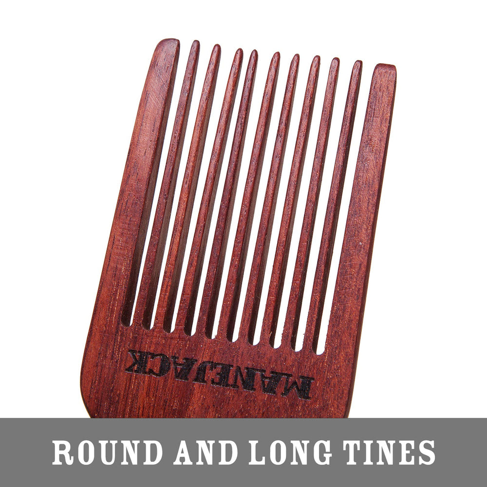 MANEJACK peigne-barbe-bois-dents-rudes, démêle sans tirer les poils.