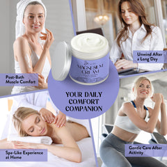 Relaxe les muscles avec magnésium et huiles nourrissantes Manelix.