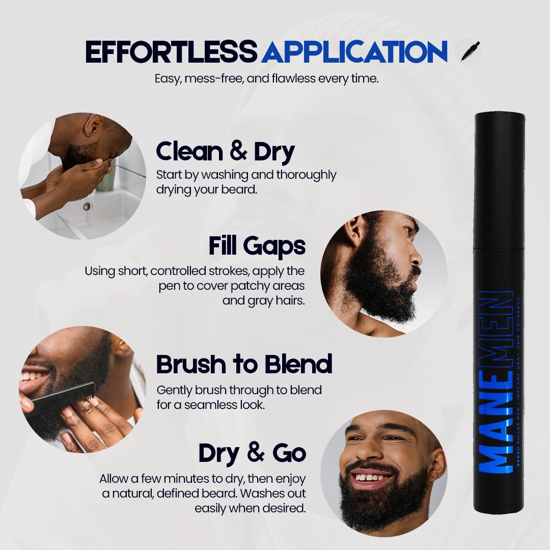 Stylo-remplisseur barbe MANEMEN: emballage élégant prêt à offrir.