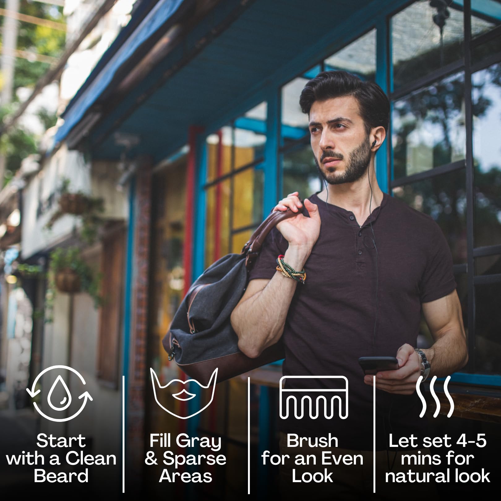 Stylo-remplisseur barbe MANEMEN: finition naturelle qui dure toute la journée.