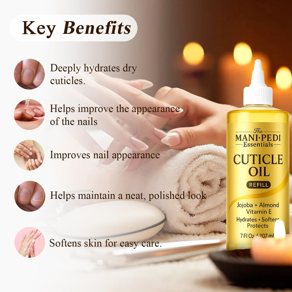 The Mani Pedi Essentials formulation-nourrissante-cuticules-douces: cuticules plus douces et hydratées.