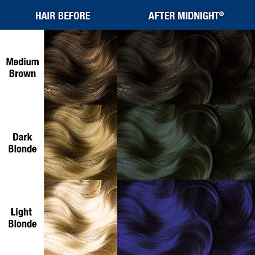 Application sur cheveux humides pour couverture homogène avec After Midnight.