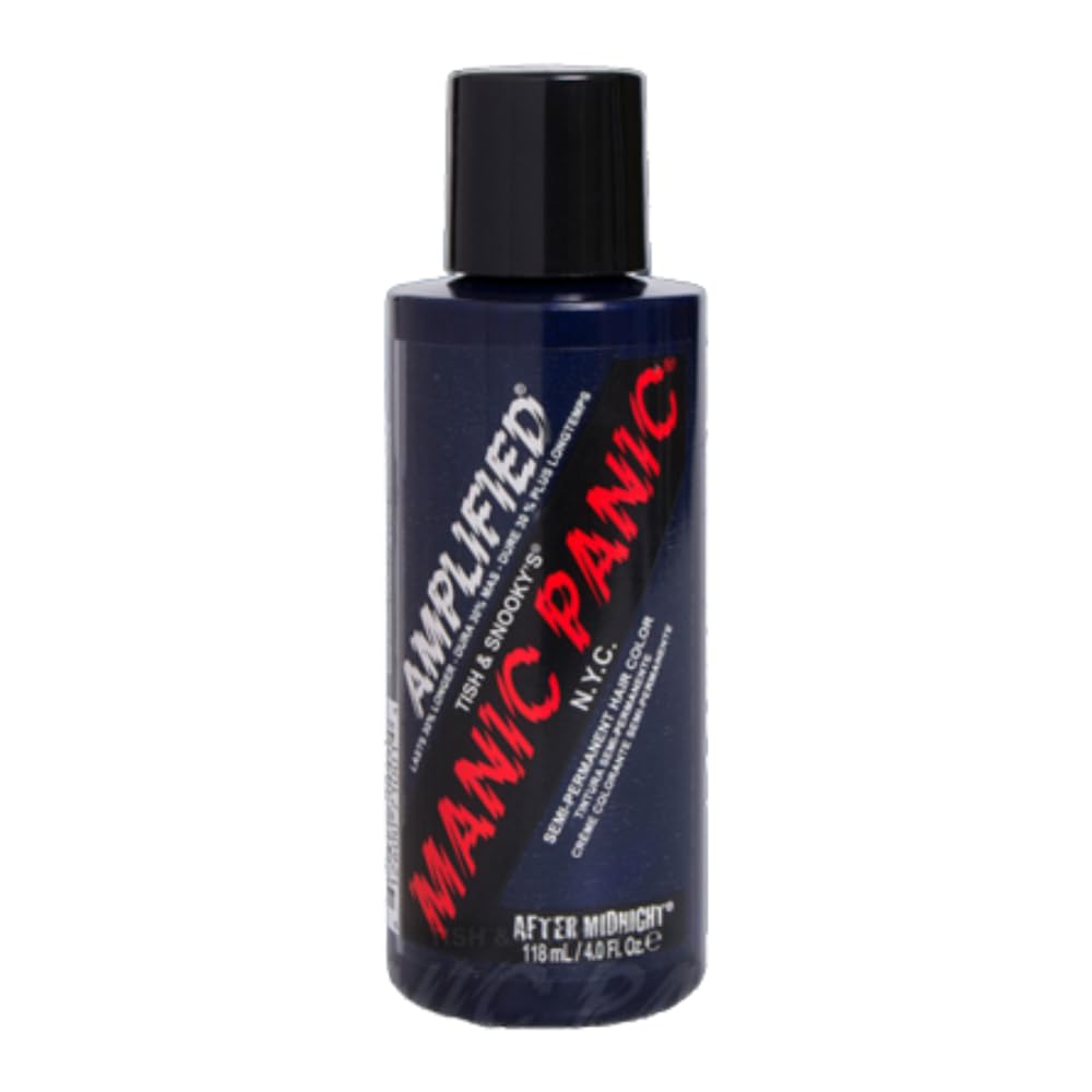 MANIC PANIC After Midnight couleur bleu nuit en bouteille pour mèches profondes.