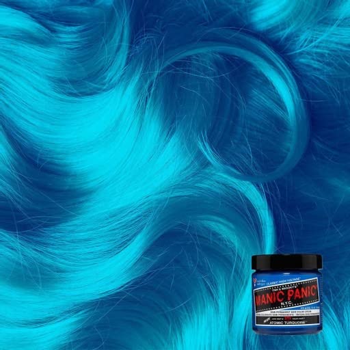 MANIC PANIC Atomic Turquoise – image d’application sur cheveux pour résultats intenses.