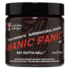 MANIC PANIC Bat Outta Hell dye en bouteille pour couleur espresso durable.
