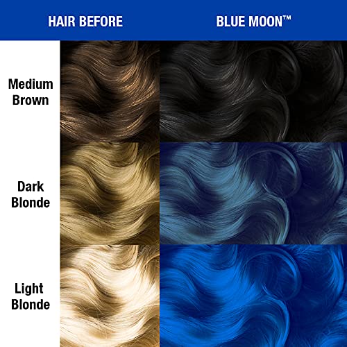 MANIC PANIC Blue Moon teinture-cheveux durable et vibrante, sur cheveux prééclaircis.