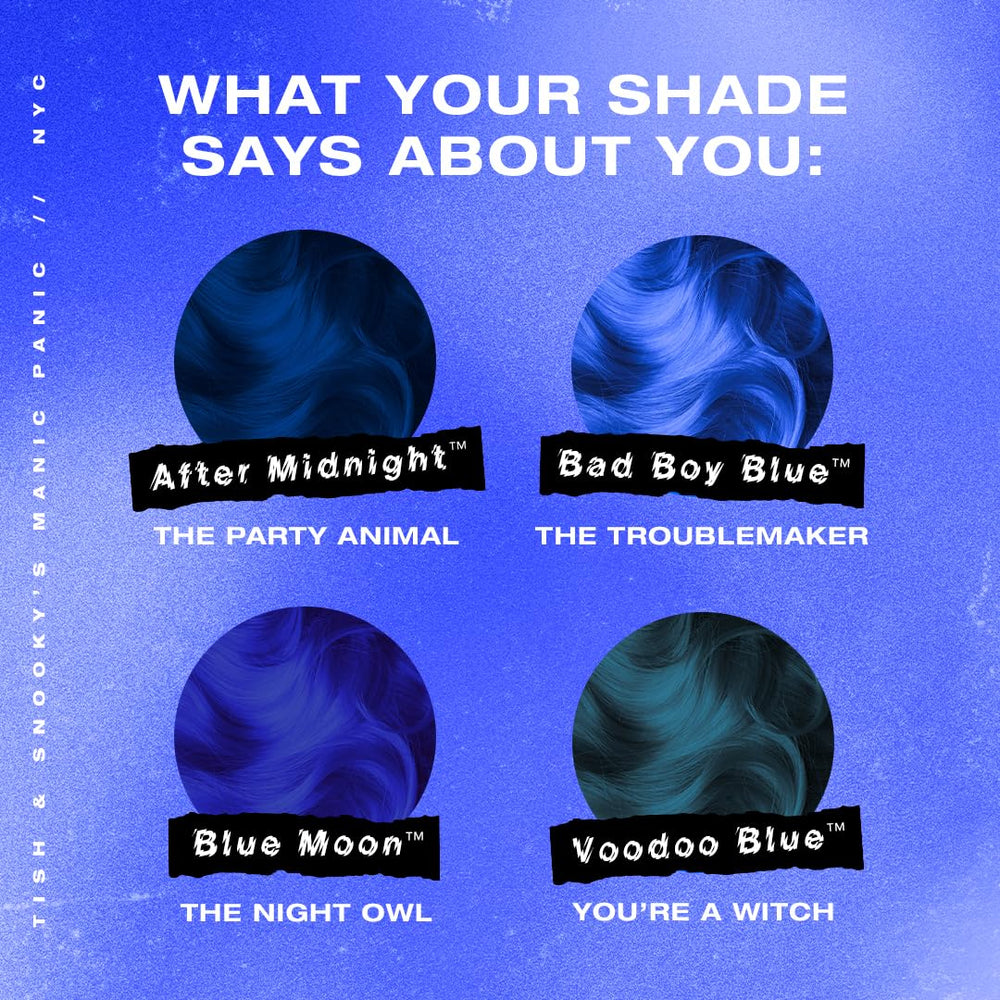 MANIC PANIC Blue Moon vegan cruelty-free, sans ammoniaque et PPD.