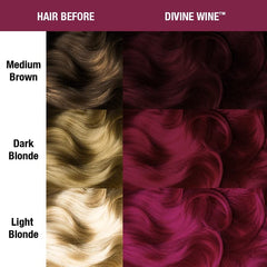 MANIC PANIC Divine Wine : démonstration d’un pré-éclaircissement pour obtenir des teintes intenses.