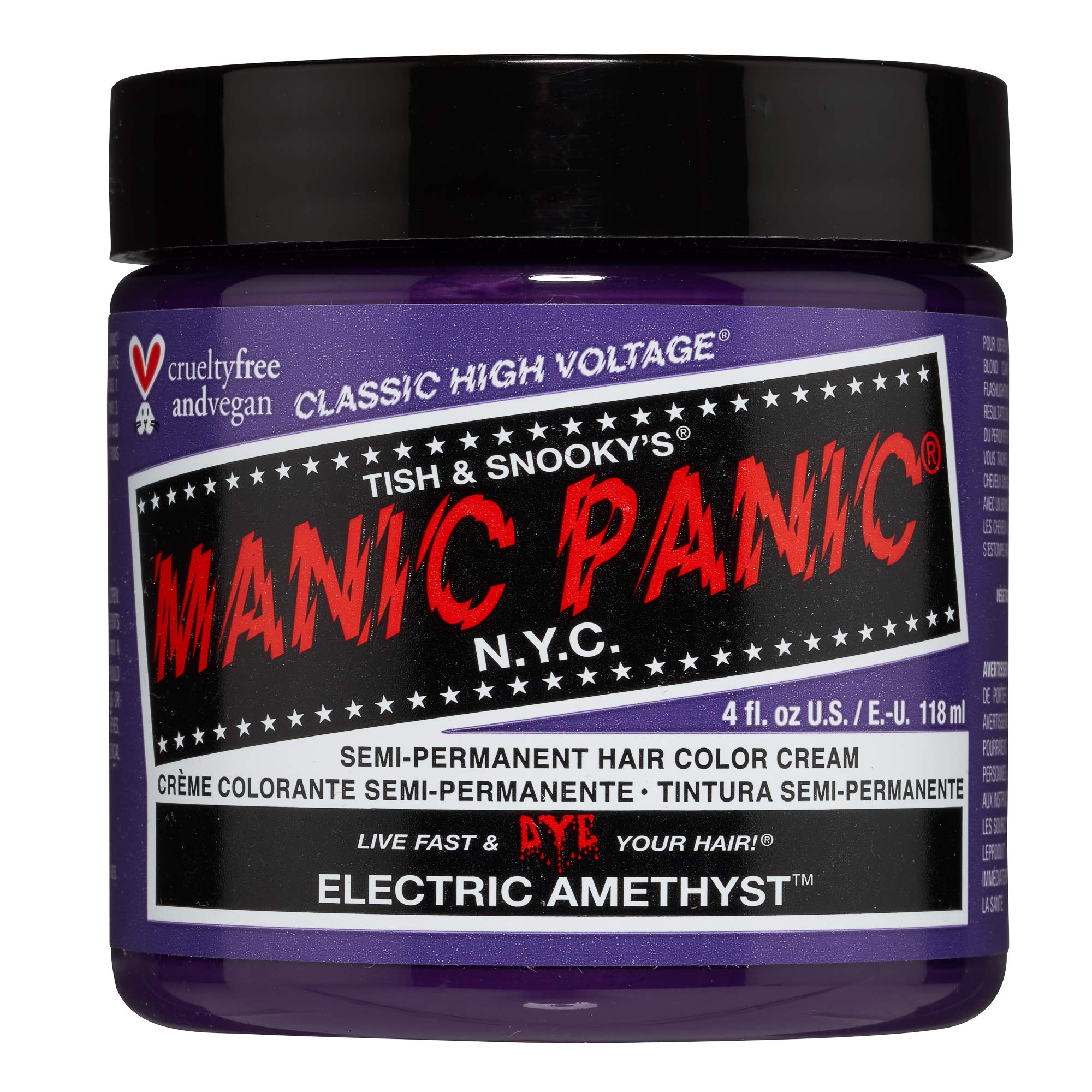 MANIC PANIC Electric Amethyst — bouteille, couleur vive et durable pour coloration longue durée