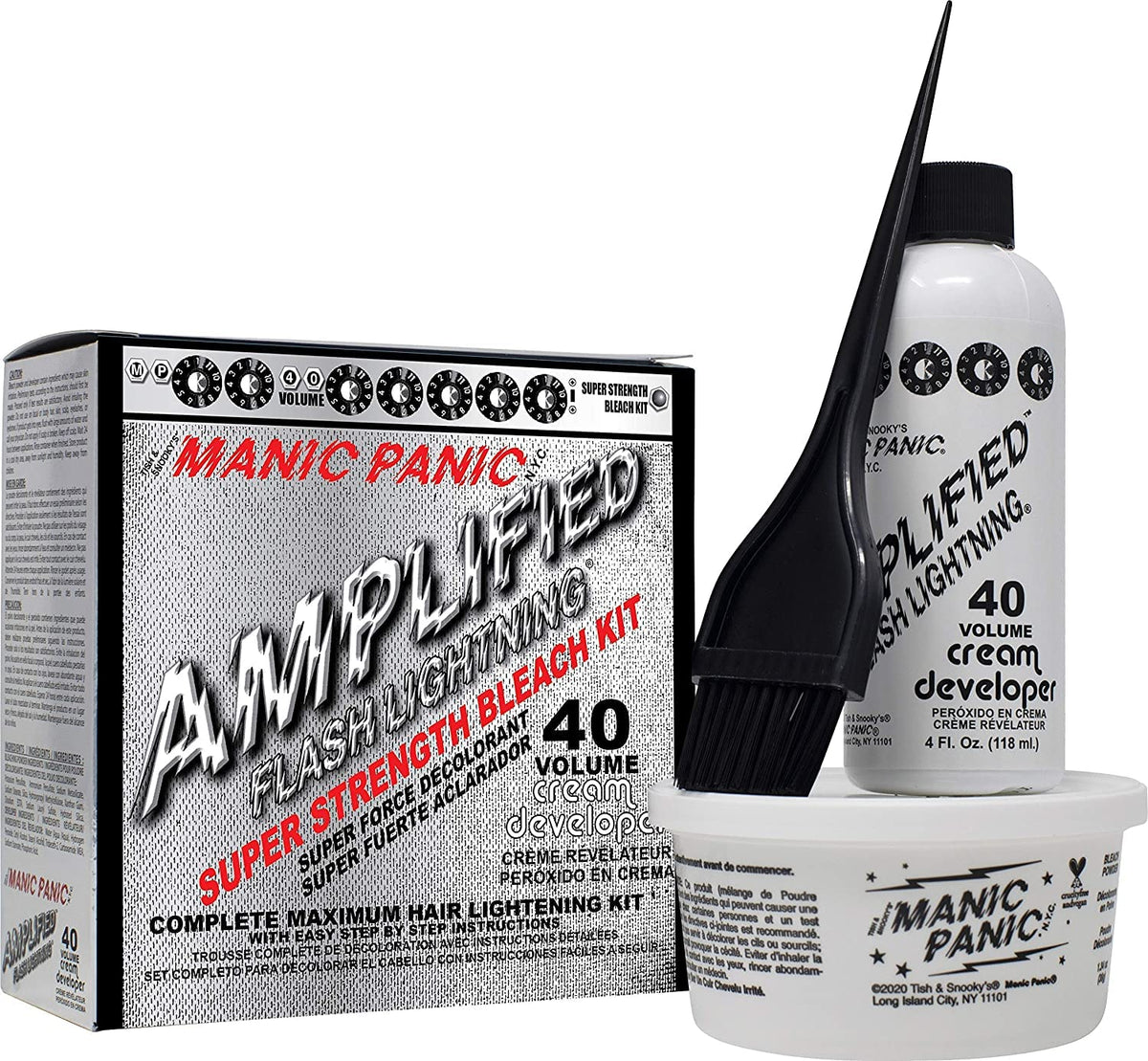 MANIC PANIC Flash Lightning developpeur 40 volumes pour éclaircir les cheveux foncés.