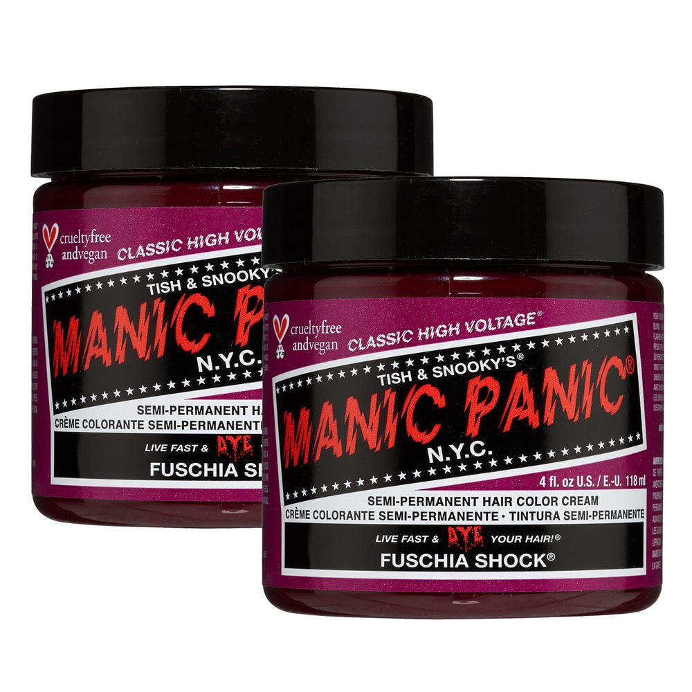 MANIC PANIC Fuschia Shock – Bouteille colorante semi-permanente pour couleur durable et vibrante.