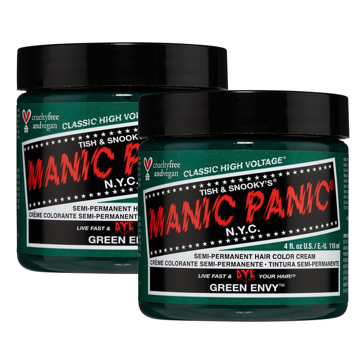 MANIC PANIC Green Envy – bouteille émeraude prête pour une couleur durable.