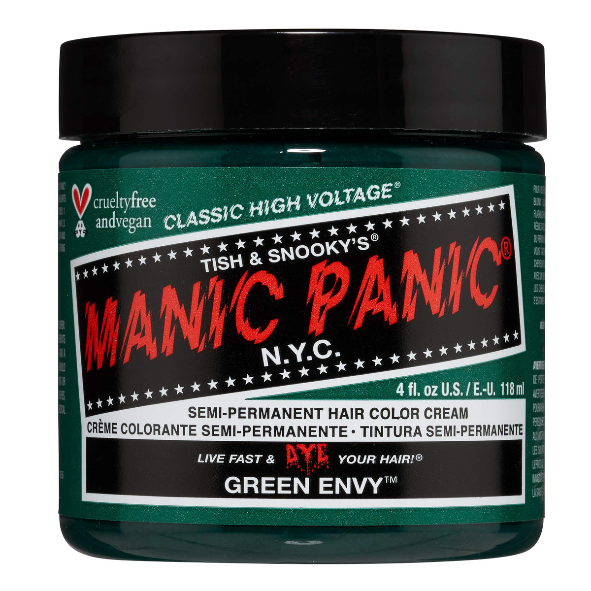 MANIC PANIC Green Envy échantillon-teinte: aperçu couleur émeraude, test pratique