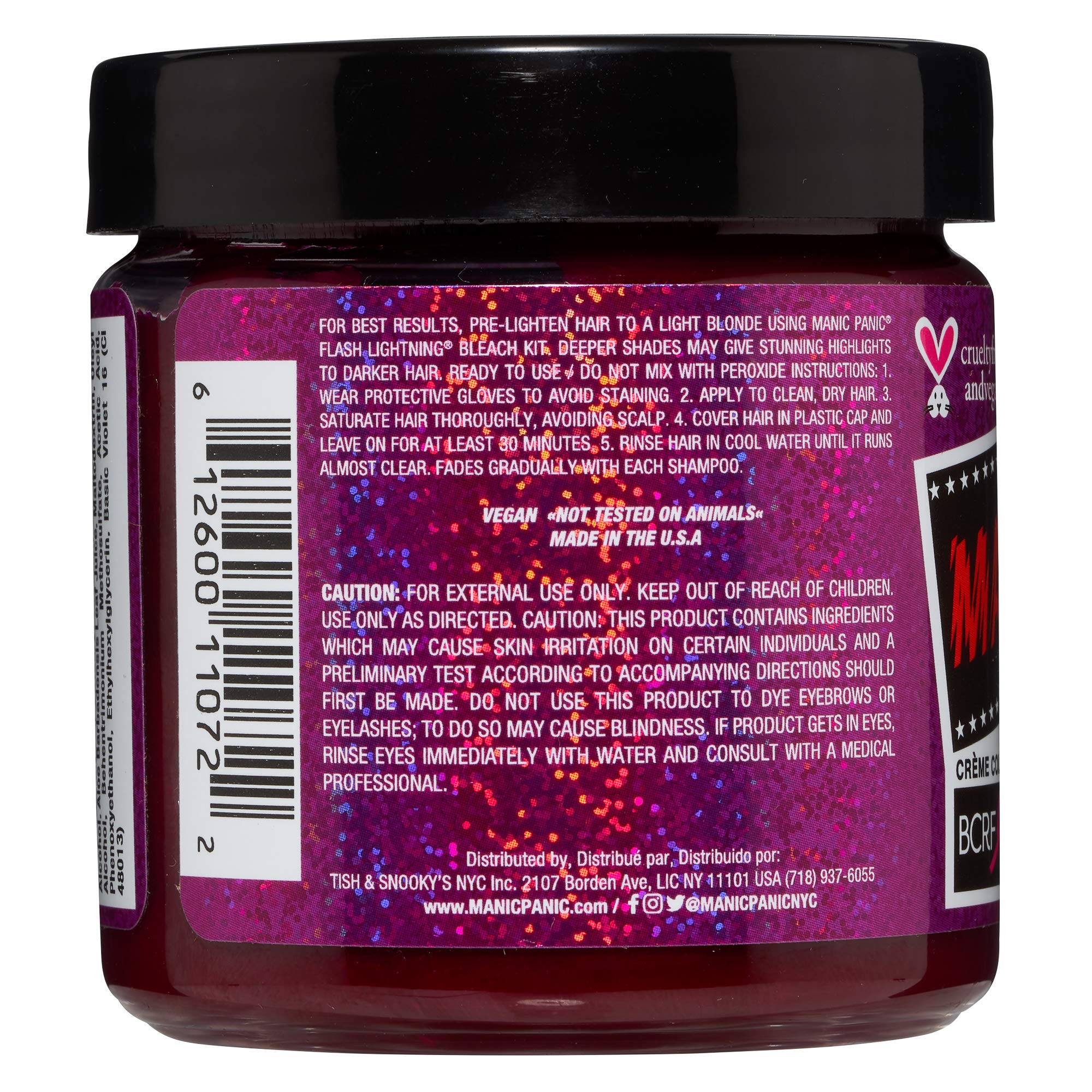 MANIC PANIC Pink Warrior – échantillon swatch, tester la teinte rose néon