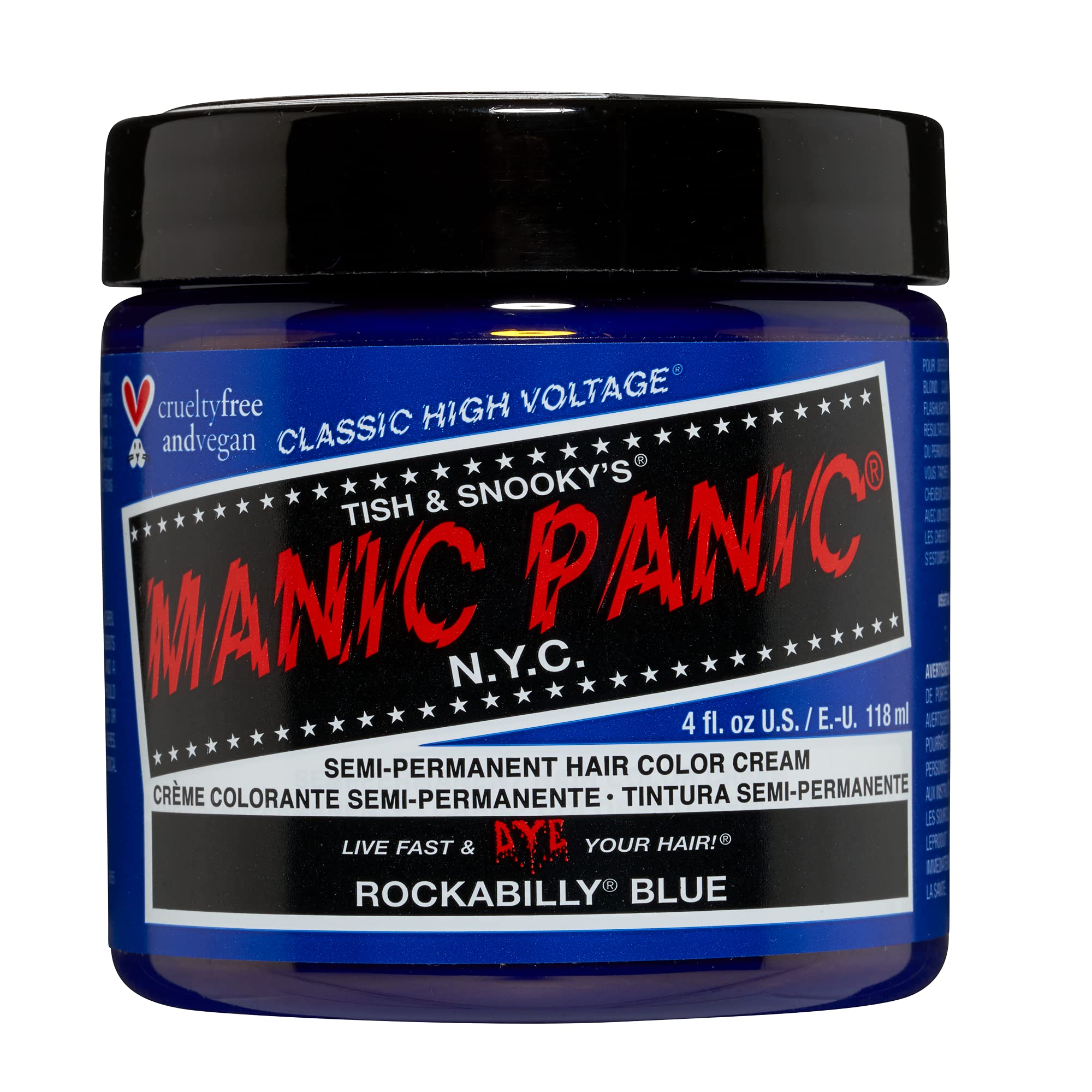 MANIC PANIC Rockabilly Blue – Bouteille prête à l’emploi pour une couleur audacieuse.