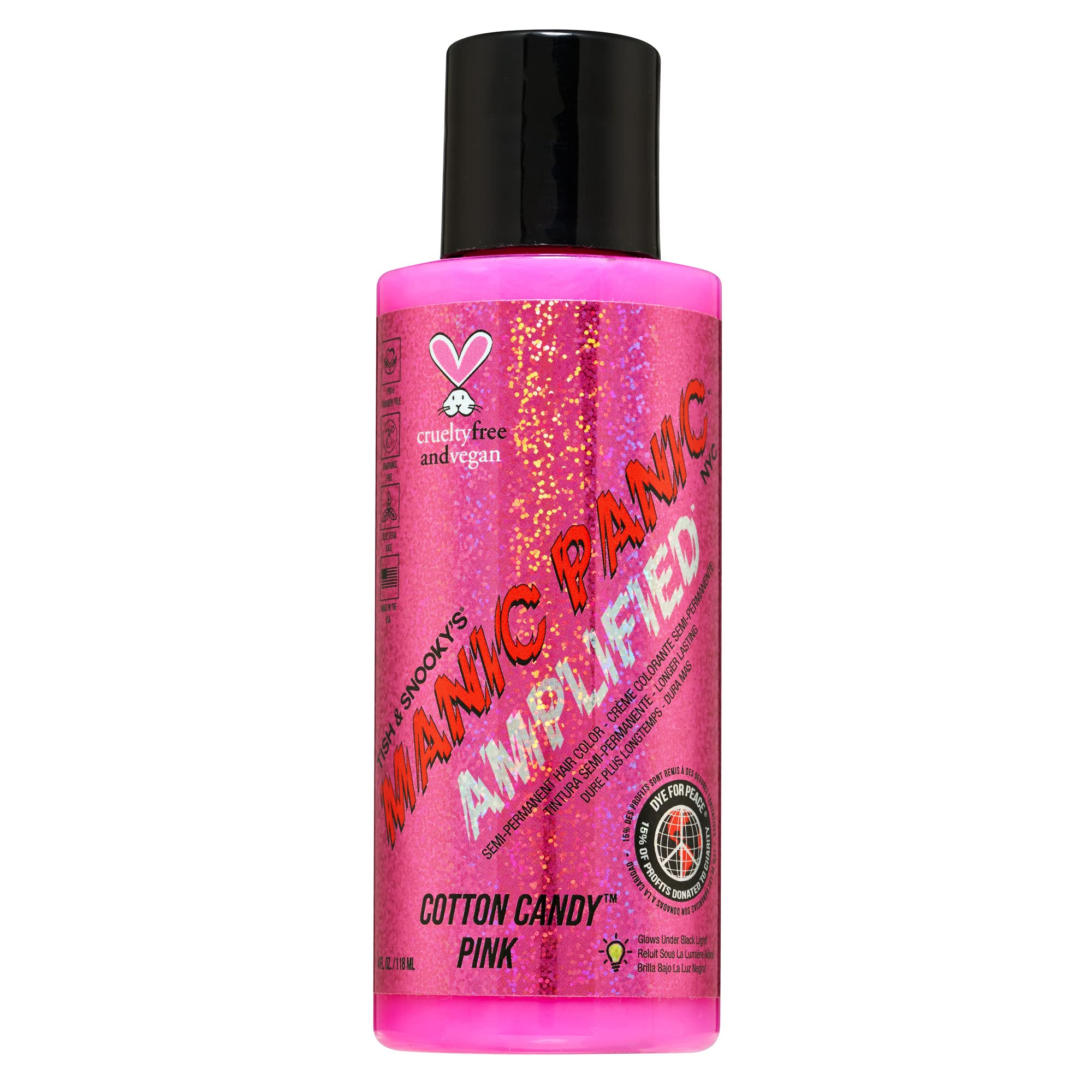 MANIC PANIC rose-barbe-a-papa-bouteille: couleur vive prête à appliquer