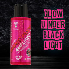 MANIC PANIC échantillon couleur rose néon démontrant la teinte sur cheveux.
