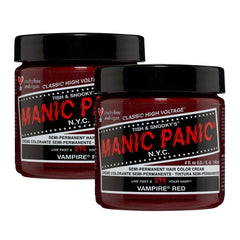 MANIC PANIC Vampire Red – bouteille 4oz prête pour une couleur durable.